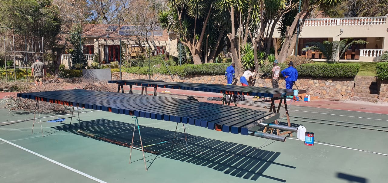 Artificial grass 5-a-side building project - Zanda